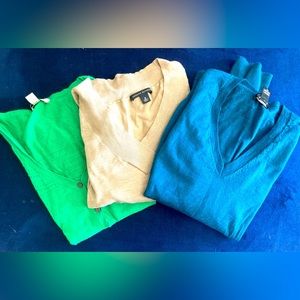 Three sweaters. Used. Good condition. Club Monaco/Banana Republic. Sold as group